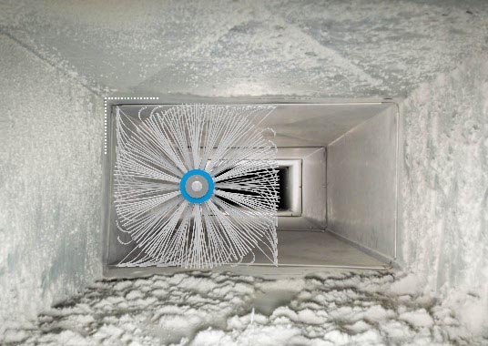 cleaning ducts with negative air brush in Sunnyvale TX